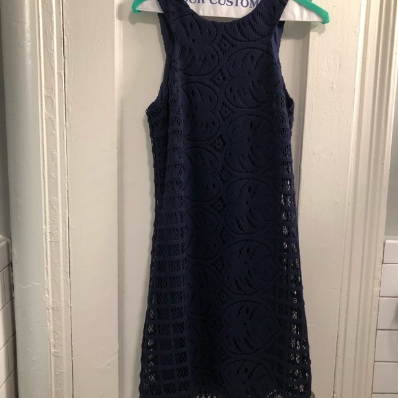EUC - Lilly Pulitzer Navy Mango Shift! - Picture 2 of 5